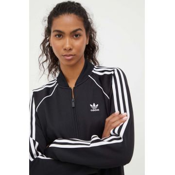 adidas Originals bluză femei, culoarea negru, cu imprimeu  IK4034