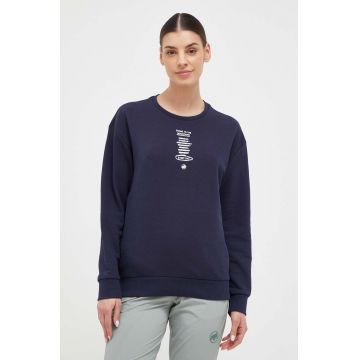Mammut bluza Core ML femei, culoarea albastru marin, cu imprimeu Mammut bluza Core ML femei, culoarea albastru marin, cu imprimeu