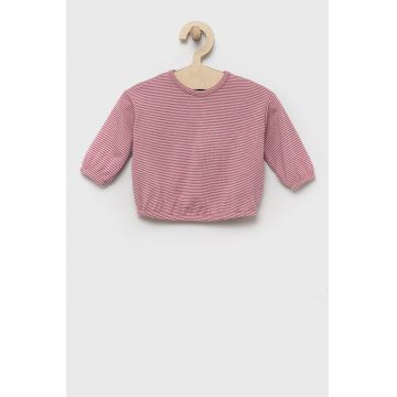 United Colors of Benetton bluza copii culoarea roz, modelator