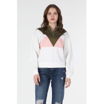 Bluza sport cu accente colorblock Bluza sport cu accente colorblock