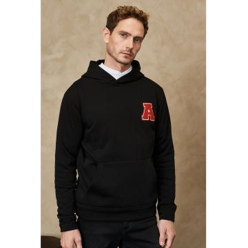 Hanorac din amestec de bumbac cu buzunar kangaroo Hanorac din amestec de bumbac cu buzunar kangaroo