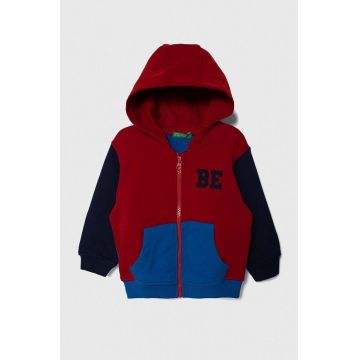 United Colors of Benetton hanorac de bumbac pentru copii cu glugă, modelator
