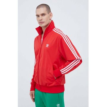 adidas Originals bluză bărbați, culoarea roșu, cu imprimeu  IJ7060