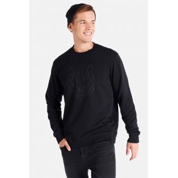 Bluza sport cu decolteu la baza gatului si imprimeu Bluza sport cu decolteu la baza gatului si imprimeu