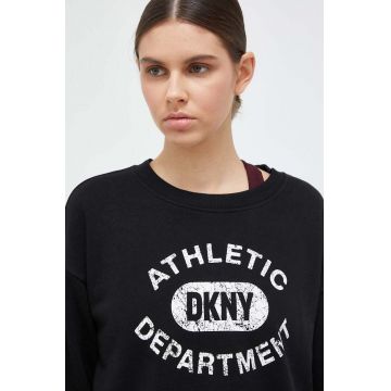 Dkny bluza femei, culoarea negru, cu imprimeu Dkny bluza femei, culoarea negru, cu imprimeu