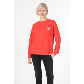 Bluza sport cu decolteu la baza gatului si maneci cazute Bluza sport cu decolteu la baza gatului si maneci cazute