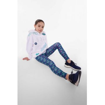 BOSS bluza copii culoarea alb, cu glugă, modelator BOSS bluza copii culoarea alb, cu glugă, modelator