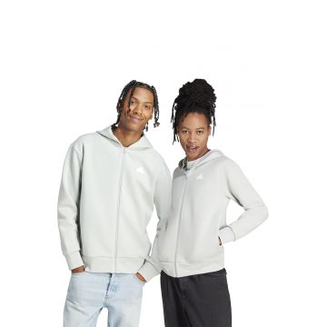 Hanorac unisex cu fermoar si imprimeu logo Future Icons - Gri deschis