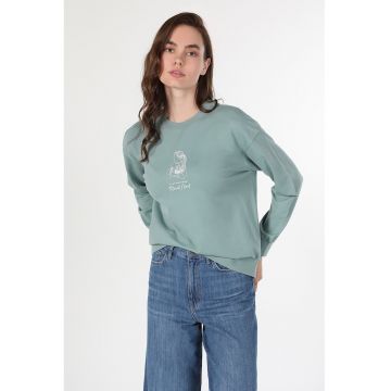 Bluza sport cu imprimeu - de bumbac Bluza sport cu imprimeu - de bumbac