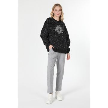 Bluza sport supradimensionata cu model grafic Bluza sport supradimensionata cu model grafic