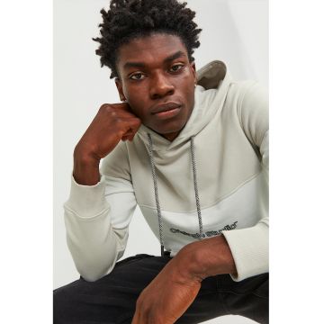 Hanorac lejer colorblock cu buzunar kangaroo