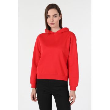 Hanorac regular fit cu terminatie striata Hanorac regular fit cu terminatie striata