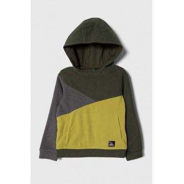 Protest bluza copii PRTBLITS JR culoarea verde, cu glugă, modelator