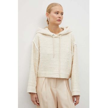 BA&SH bluza femei, culoarea bej, cu glugă, neted BA&SH bluza femei, culoarea bej, cu glugă, neted