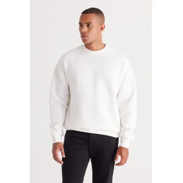Bluza de trening cu model herringbone matlasat
