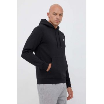 adidas Originals bluză bărbați, culoarea negru, cu glugă, cu imprimeu  IM4522