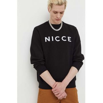 Nicce bluza barbati, culoarea negru, cu imprimeu Nicce bluza barbati, culoarea negru, cu imprimeu