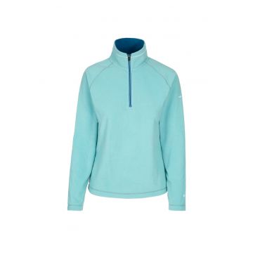 Bluza de trening din fleece cu fenta cu fermoar scurt Skylar - Albastru aquamarin
