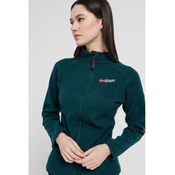 Bluza sport din fleece cu fermoar si maneci raglan Tug