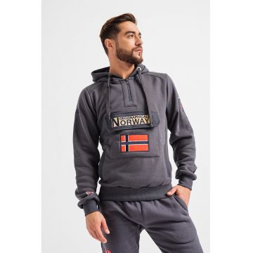 Hanorac cu snur si logo brodat Gymclass