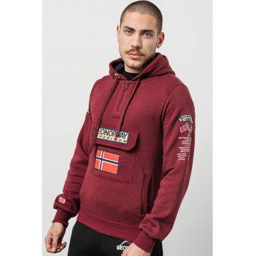 Hanorac cu buzunare aplicate si fenta cu fermoar Gymclass Hanorac cu buzunare aplicate si fenta cu fermoar Gymclass