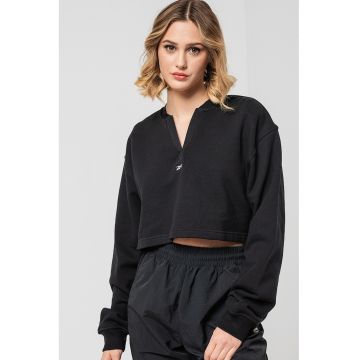Bluza de trening crop din bumbac Bluza de trening crop din bumbac
