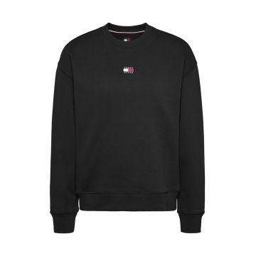 Bluza de trening cu decolteu la baza gatului si logo discret