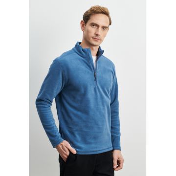Bluza din fleece cu fenta cu fermoar