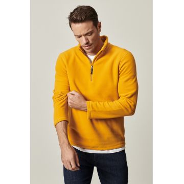 Bluza din fleece cu fenta cu fermoar