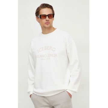 Iceberg bluza barbati, culoarea alb, cu imprimeu Iceberg bluza barbati, culoarea alb, cu imprimeu