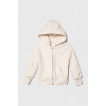 Abercrombie & Fitch bluza copii culoarea bej, cu glugă, neted
