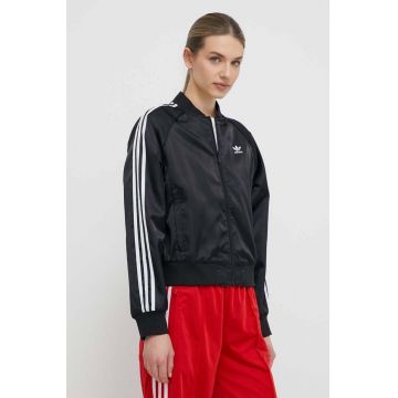 adidas Originals bluză femei, culoarea negru, cu imprimeu  IU2533