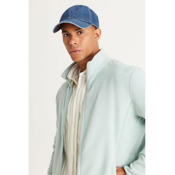 Bluza de trening din material fleece cu fermoar