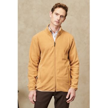 Bluza de trening din material fleece cu fermoar