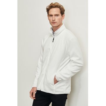 Bluza de trening din material fleece cu fermoar