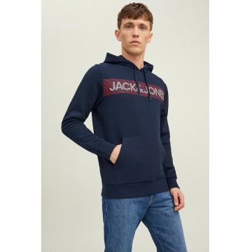 Hanorac cu imprimeu - logo si buzunar kangaroo