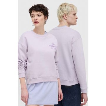 On Vacation bluza Do Nothing Club culoarea violet, cu imprimeu, OVC LDS10 On Vacation bluza Do Nothing Club culoarea violet, cu imprimeu, OVC LDS10