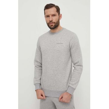 Peak Performance bluza barbati, culoarea gri, neted Peak Performance bluza barbati, culoarea gri, neted