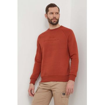 Peak Performance bluza barbati, culoarea maro, cu imprimeu Peak Performance bluza barbati, culoarea maro, cu imprimeu