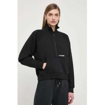 PLEIN SPORT bluza femei, culoarea negru, cu imprimeu PLEIN SPORT bluza femei, culoarea negru, cu imprimeu