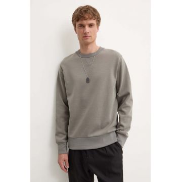 A.P.C. hanorac de bumbac Sweat Duck bărbați, culoarea gri, uni COGAW.M27771-KHAKI A.P.C. hanorac de bumbac Sweat Duck bărbați, culoarea gri, uni COGAW.M27771-KHAKI