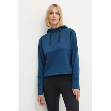 Colmar bluza femei, culoarea albastru marin, cu glugă, neted Colmar bluza femei, culoarea albastru marin, cu glugă, neted
