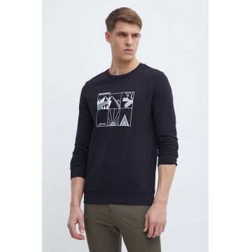 Mammut bluza Core barbati, culoarea negru, cu imprimeu Mammut bluza Core barbati, culoarea negru, cu imprimeu
