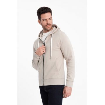 Hanorac cu fermoar si buzunare laterale Hanorac cu fermoar si buzunare laterale