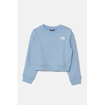 The North Face bluza copii CROP OVERSIZE CUTLINE CREW cu imprimeu, NF0A89HF1I51 The North Face bluza copii CROP OVERSIZE CUTLINE CREW cu imprimeu, NF0A89HF1I51