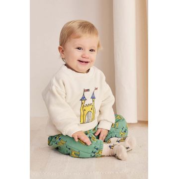 Bobo Choses bluza bebe Faraway Castle culoarea bej, cu imprimeu, 224AB029 Bobo Choses bluza bebe Faraway Castle culoarea bej, cu imprimeu, 224AB029