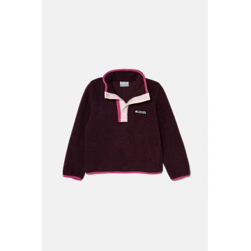 Columbia hanorac polar pentru copii Helvetia culoarea bordo, neted, 2087831 Columbia hanorac polar pentru copii Helvetia culoarea bordo, neted, 2087831