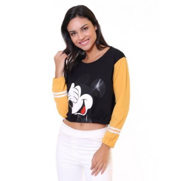 Hanorac scurt negru Mickey  - cod 33068