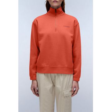 Bluza de trening relaxed fit cu fermoar scurt