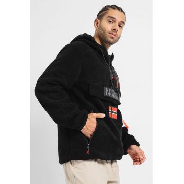 Hanorac din material teddy cu logo Terifique